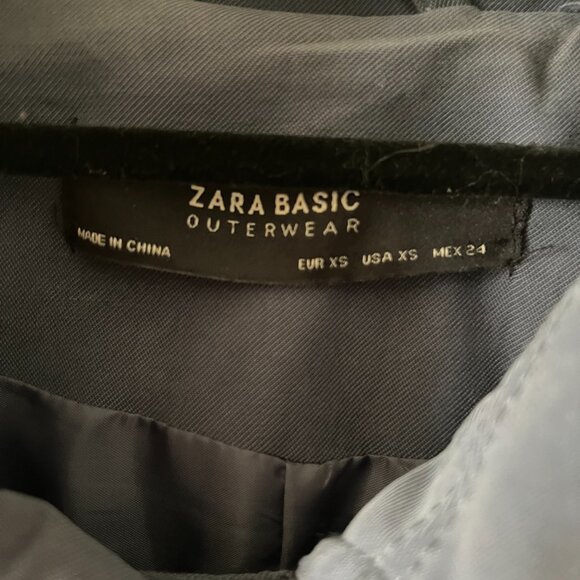Zara Navy Trench Coat - Picture 2 of 3